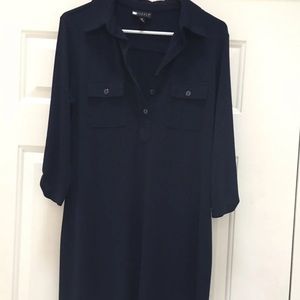 Dark Navy Shirtwaist Dress